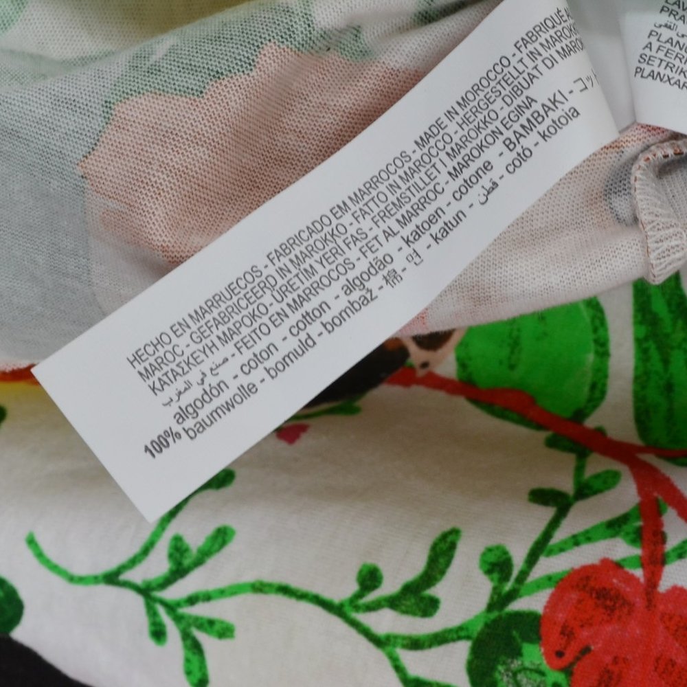 Womens Ladies Faces Floral Cropped Graphic Short Sleeve Tee Shirt NWT - Picture 7 of 7